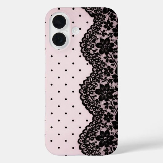 Coquette Poppenhuis Polka Kant Case-Mate iPhone Case (Achterkant)