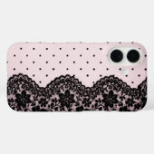 Coquette Poppenhuis Polka Kant Case-Mate iPhone Case (Achterkant (horizontaal))