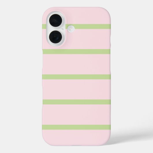 Coquette Preppy Chic Pastel Groen En Roze Strepen Case-Mate iPhone Case (Achterkant)