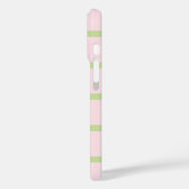 Coquette Preppy Chic Pastel Groen En Roze Strepen Case-Mate iPhone Case (Achterkant / Links)