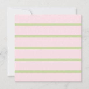 Coquette Preppy Chic Pastel Groen En Roze Strepen Kaart