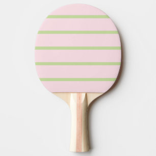 Coquette Preppy Chic Pastel Groen En Roze Strepen Tafeltennisbatje