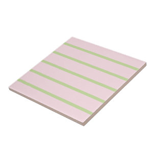 Coquette Preppy Chic Pastel Groen En Roze Strepen Tegeltje