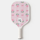 Coquette Preppy Plaid lint en Roos Pickleball Paddle (Achterkant)