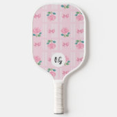 Coquette Preppy Plaid lint en Roos Pickleball Paddle (Voorkant)