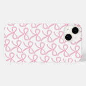 Coquette Preppy Roze Bogen Case-Mate iPhone Case (Achterkant (horizontaal))