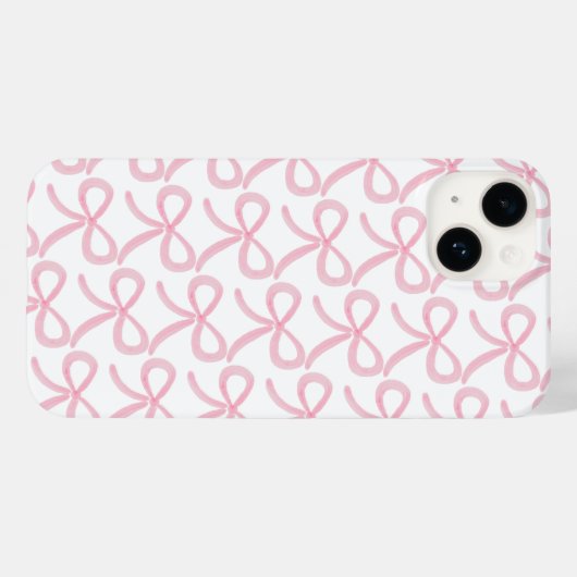 Coquette Preppy Roze Bogen Case-Mate iPhone Case (Achterkant (horizontaal))