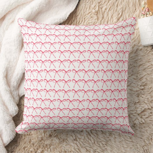 Coquette Preppy Roze Bow Baby Meisje Kinder Kussen (Deken)