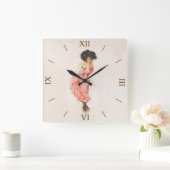 Coquette print van grijze liter. Co., lithograaf N Vierkante Klok (Huis)