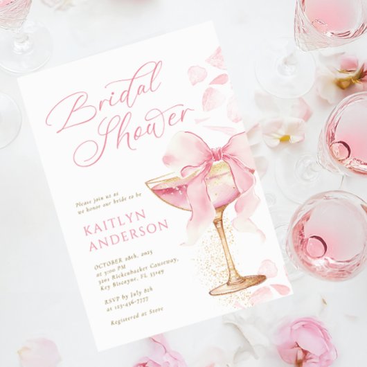 Coquette Prosecco Bruids Douche Uitnodiging