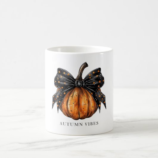 Coquette Pumpkin With Bow Fall Koffiemok (Center)