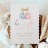 Coquette Pumpkins Gender Reveal Party Kaart