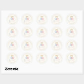 Coquette Pumpkins Gender Reveal Party Ronde Sticker (Vel)