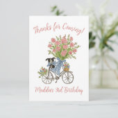 Coquette Puppy Verjaardagsfeestje Dank u kaarten (Staand voorkant)