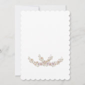 Coquette purple bow baby shower Invitation  Kaart (Achterkant)