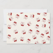 Coquette Red Cherry Eerste Verjaardag Foto Kaart (Achterkant)