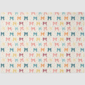 Coquette Ribbon Pattern with Polka Dots Tissuepapier (Voorkant)