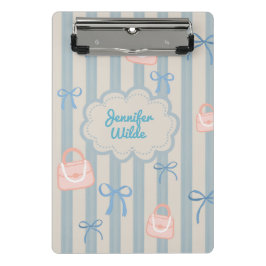 Coquette Ribbons Gepersonaliseerde naam Mini Klembord