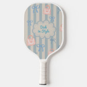Coquette Ribbons Gepersonaliseerde Naam & Slogan Pickleball Paddle (Achterkant)