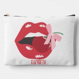 Coquette rode lippen roze lint boog etui