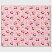 Coquette Rode Zoete Kersen Patroon Cadeaupapier (Vlak)