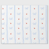 Coquette Rode Zoete Kersen Patroon Cadeaupapier (Vlak)