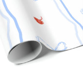 Coquette Rode Zoete Kersen Patroon Cadeaupapier (Rol Hoek)