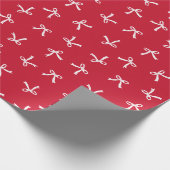 Coquette Rood met Witte Strikken Cadeaupapier (Hoek)