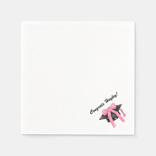 Coquette Roze Afsluitingsfeestje Servet (Voorkant)