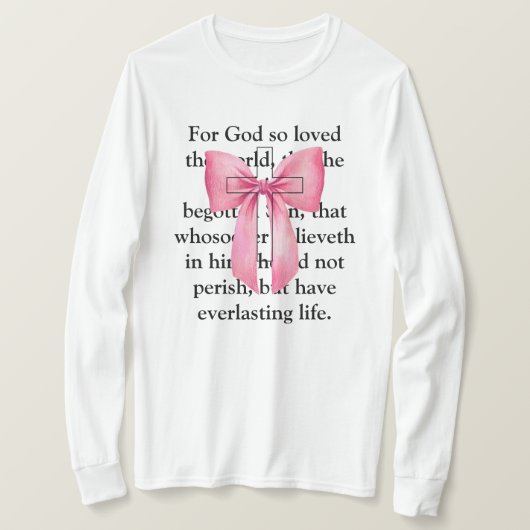Coquette Roze Bijbel Verse Cross Sweatshirt (Design voorkant)