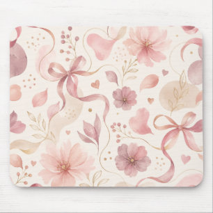 Coquette Roze Bloem Boog Muismat