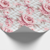 Coquette Roze Bloemen Cadeaupapier (Hoek)