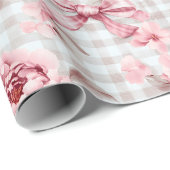 Coquette Roze Bloemen Cadeaupapier (Rol Hoek)