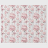 Coquette Roze Bloemen Cadeaupapier (Vlak)