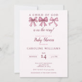 Coquette Roze Bogen Christelijk Kind van God Girly Kaart (Voorkant)