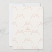 coquette roze bogen collage 4 foto Meisje baby Aankondiging (Achterkant)