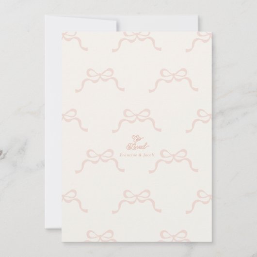 coquette roze bogen collage 4 foto Meisje baby Aankondiging (Achterkant)