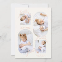 coquette roze bogen collage 4 foto Meisje baby
