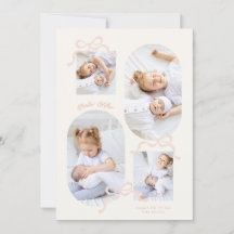 coquette roze bogen collage 4 foto Meisje baby