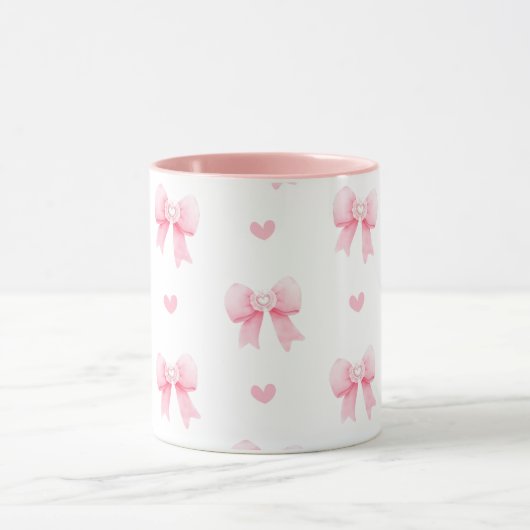 Coquette Roze Bogen & Harten Mok (Midden)