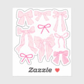 Coquette Roze Bogen Romantisch Sticker (Vel)