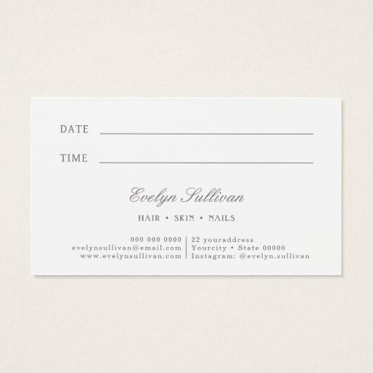 Coquette roze boog afspraak kaart (Achterkant)