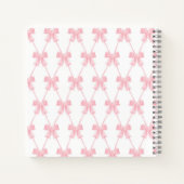 Coquette Roze Boog Bruidsmeisje Notitieboek (Achterkant)