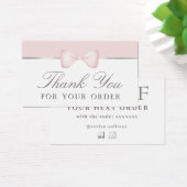 Coquette roze boog dank u kortingskaart visitekaartje (Bureau)