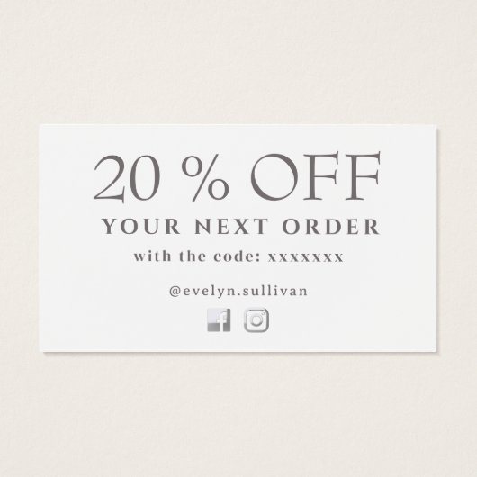 Coquette roze boog dank u kortingskaart visitekaartje (Achterkant)