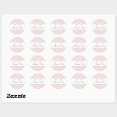 Coquette roze boog dank u sticker (Vel)