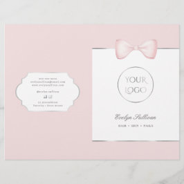 Coquette roze boog diensten menu brochure