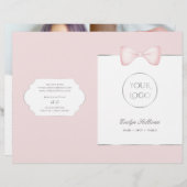 Coquette roze boog diensten menu brochure (Voorkant / Achterkant)