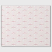 Coquette Roze Boog Eerste Verjaardag Cadeaupapier (Vlak)