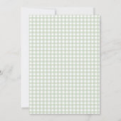 Coquette roze boog en sage gingham Baby shower Kaart